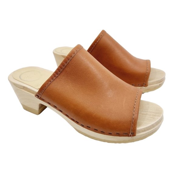 NO. 6 STORE DARIA CLOG ON MID HEEL IN PALOMINO - Picture 5 of 9